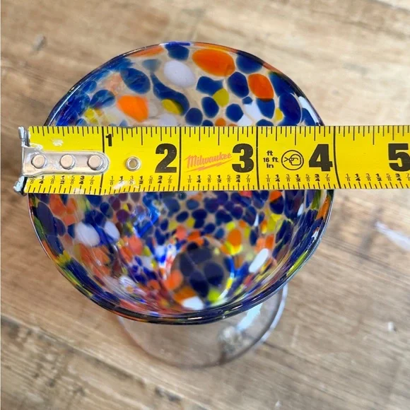 Signature Hand-Blown Confetti Glass | Vase.  Multicolored 6.25"×4" EUC - Picture 5 of 6